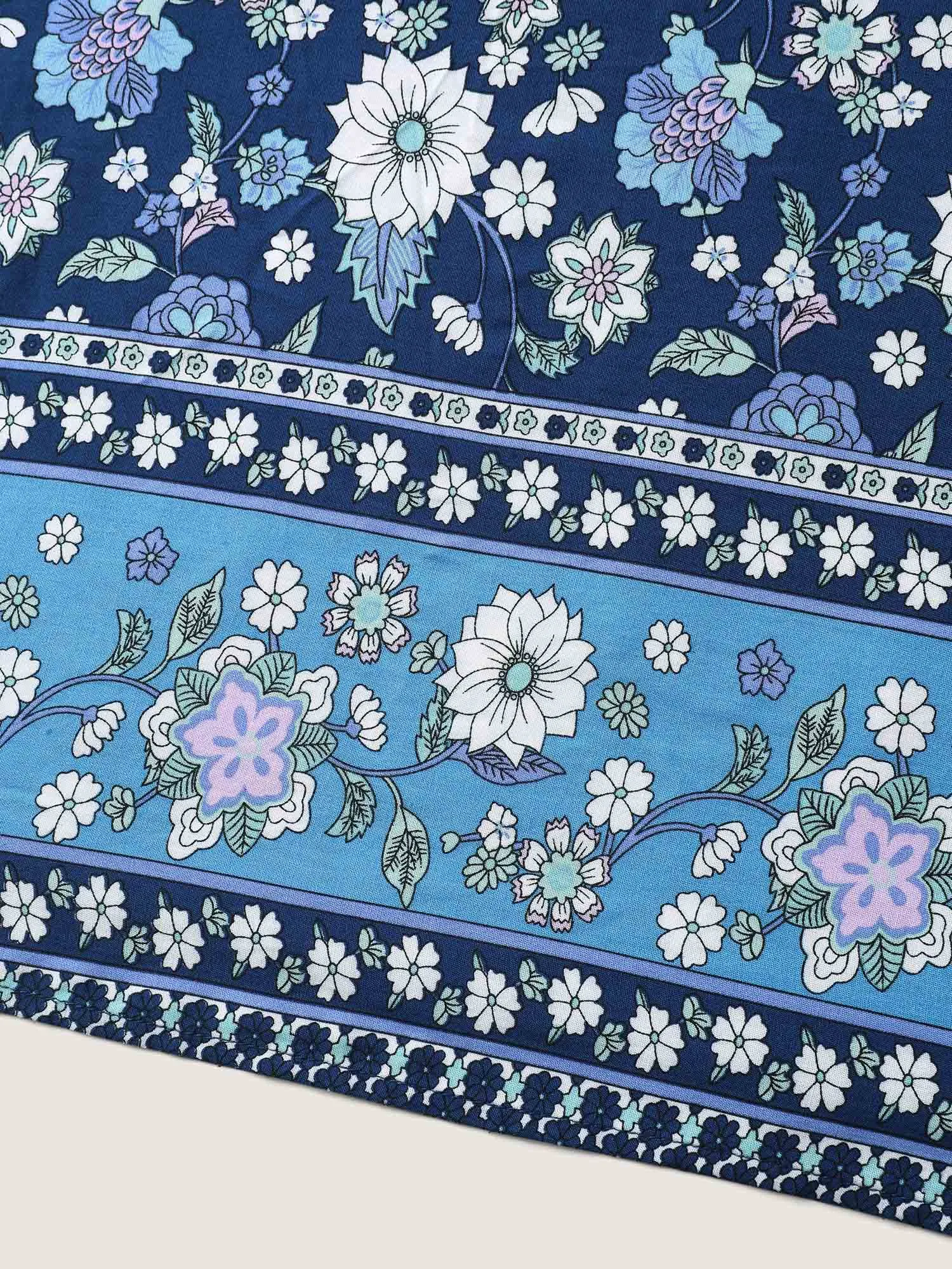 Floral Print Contrast Cami Midi Dress sold by Bloomchic product image thumbnail 5