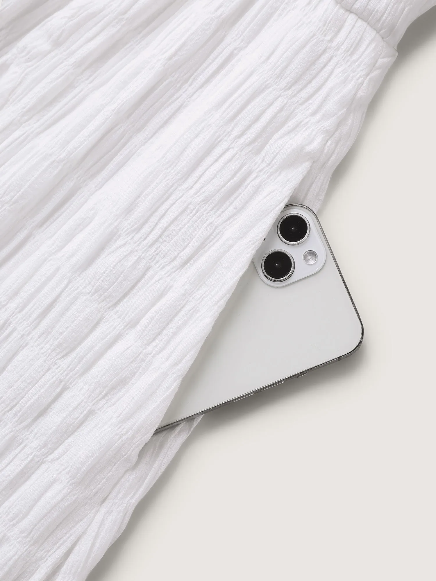 Rayon Lace Cinched-Waist Midi Dress sold by Bloomchic product image thumbnail 5