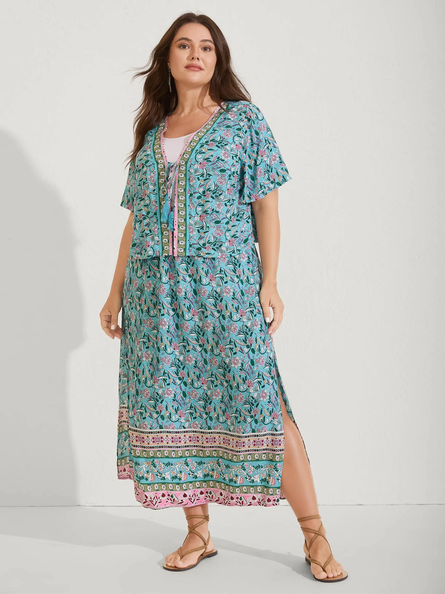 Floral Print Tassels Co-Ord Set sold by Bloomchic