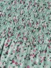 Rayon Ditsy Floral Print Shirred Midi Dress sold by Bloomchic