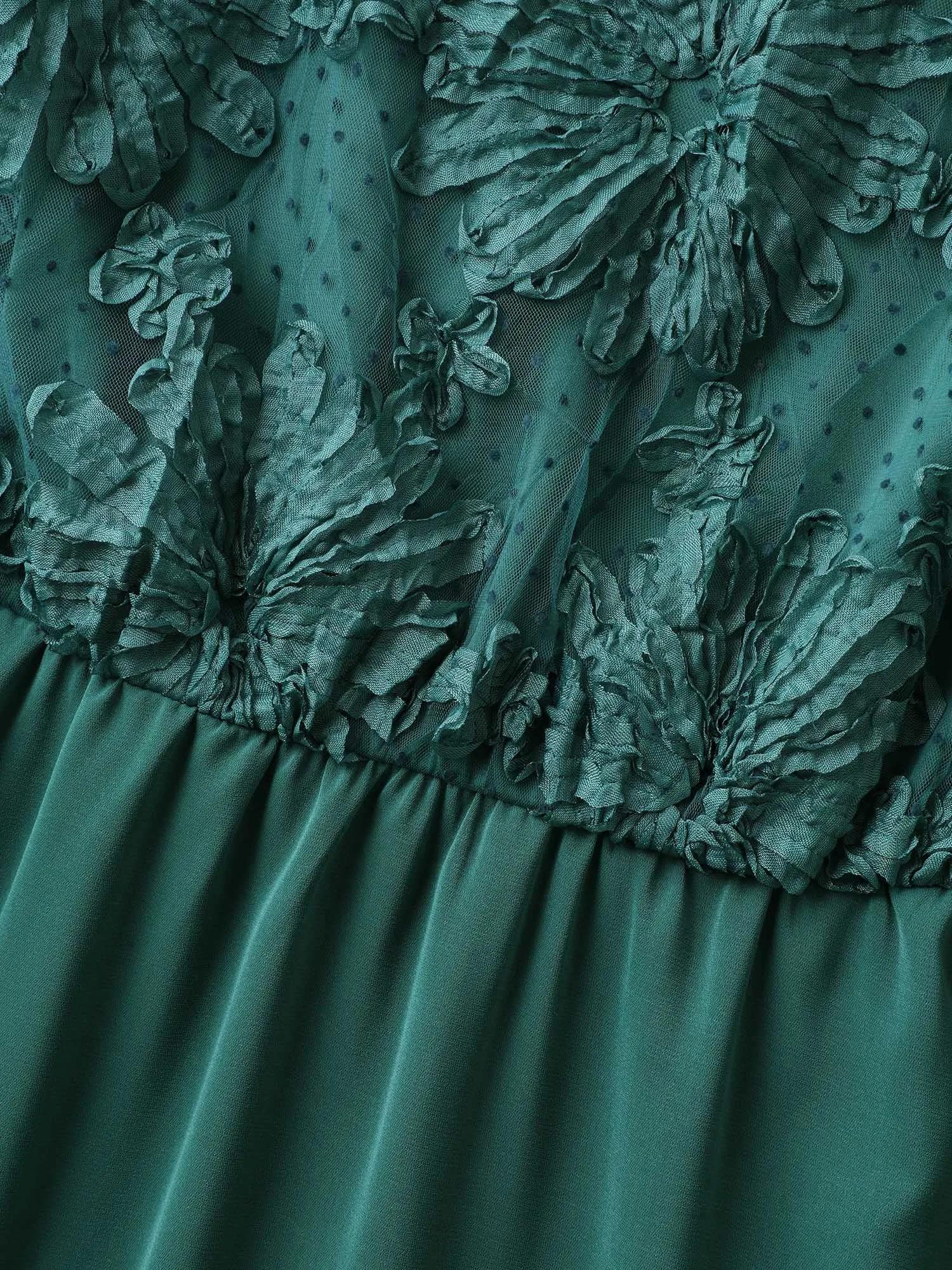 Floral Textured Sheer Pockets Midi Dress sold by Bloomchic product image thumbnail 5