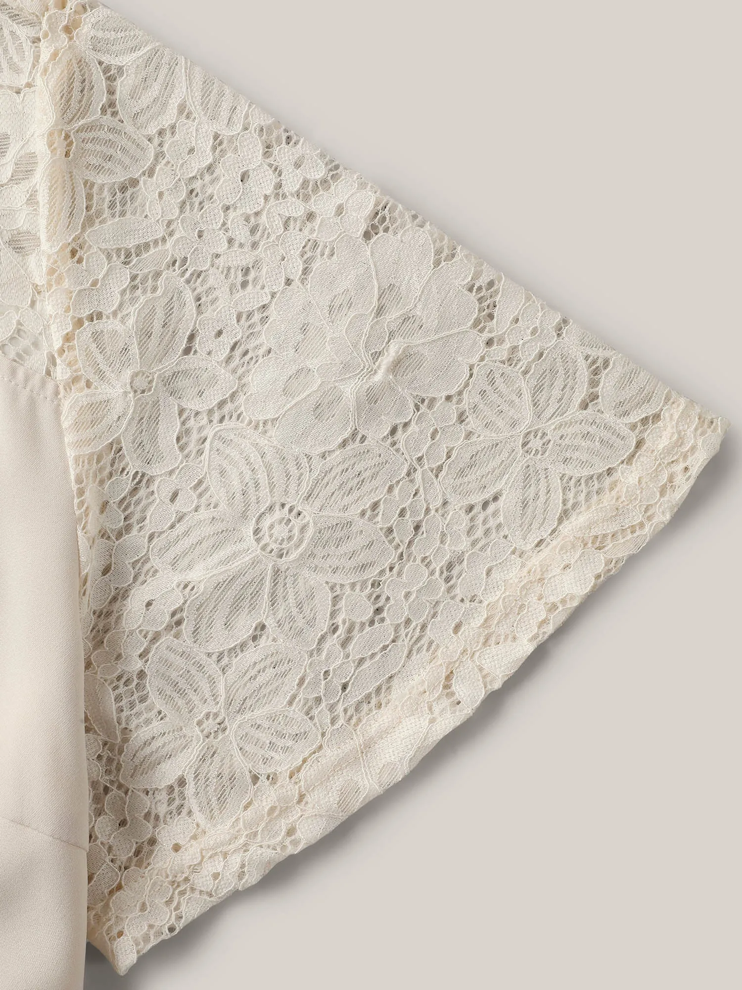 Sheer Lace Pockets Solid Midi Dress sold by Bloomchic product image thumbnail 5