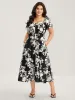 Floral Double Stretchy Waist Midi Dress sold by Bloomchic