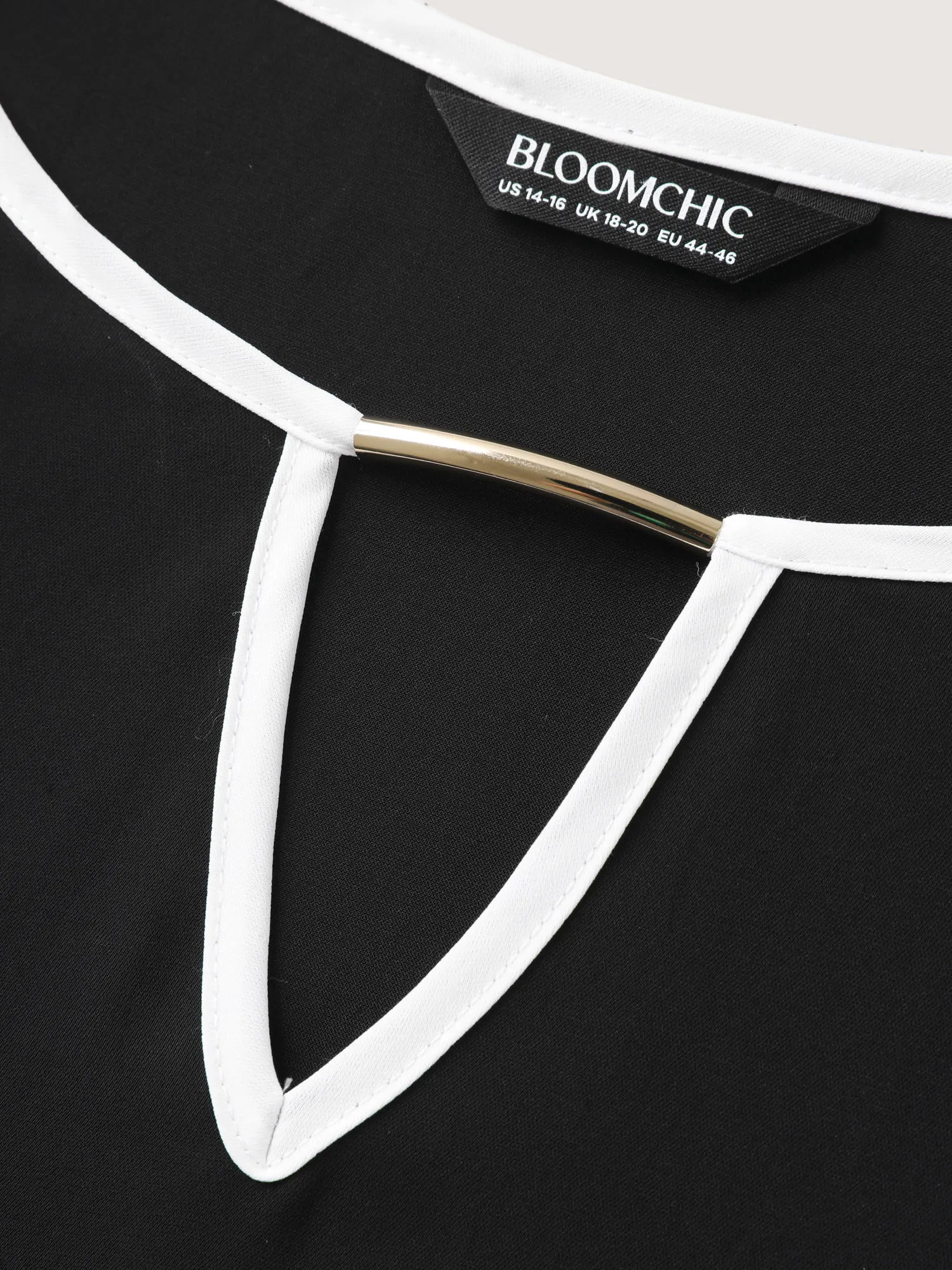 Metallic Detail Neck Cut-Out Blouse sold by Bloomchic product image thumbnail 5