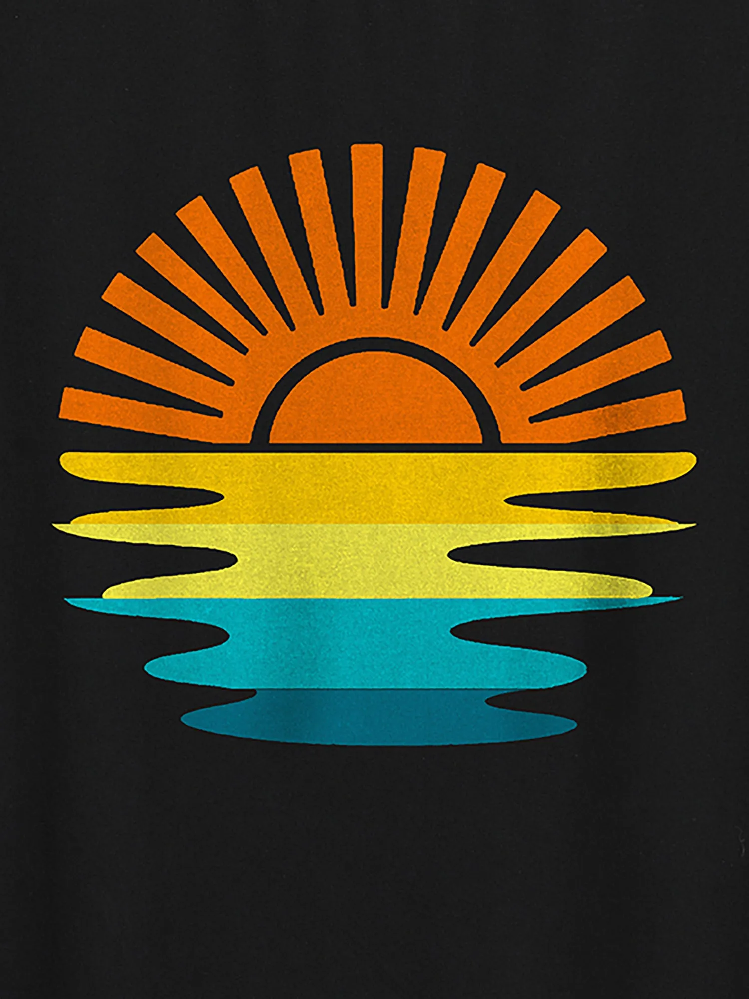 Colorful Sunrise Print Round Neck T-Shirt sold by Bloomchic product image thumbnail 2