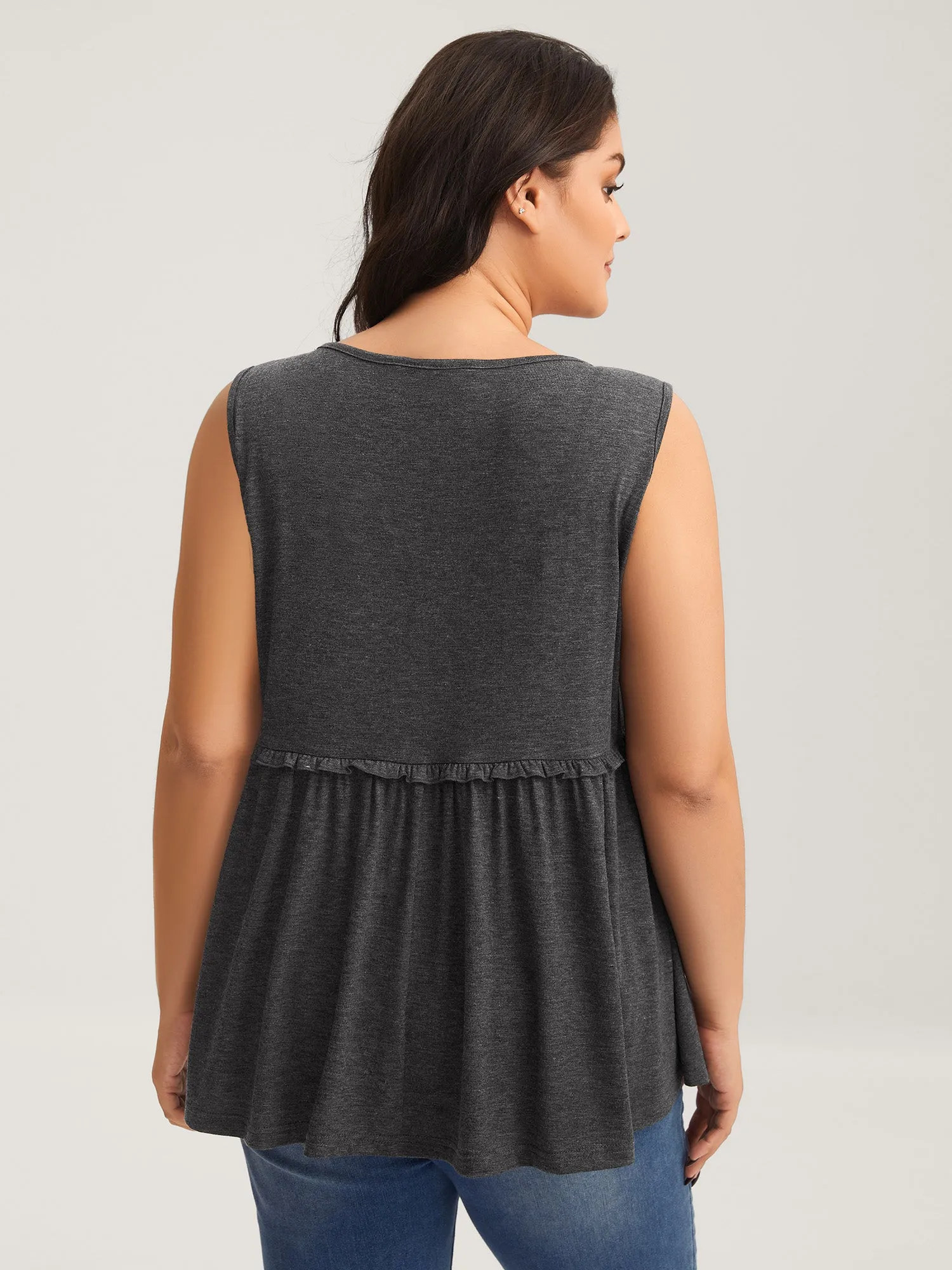 Lace Trim V-Neck Tank Top sold by Bloomchic product image thumbnail 4