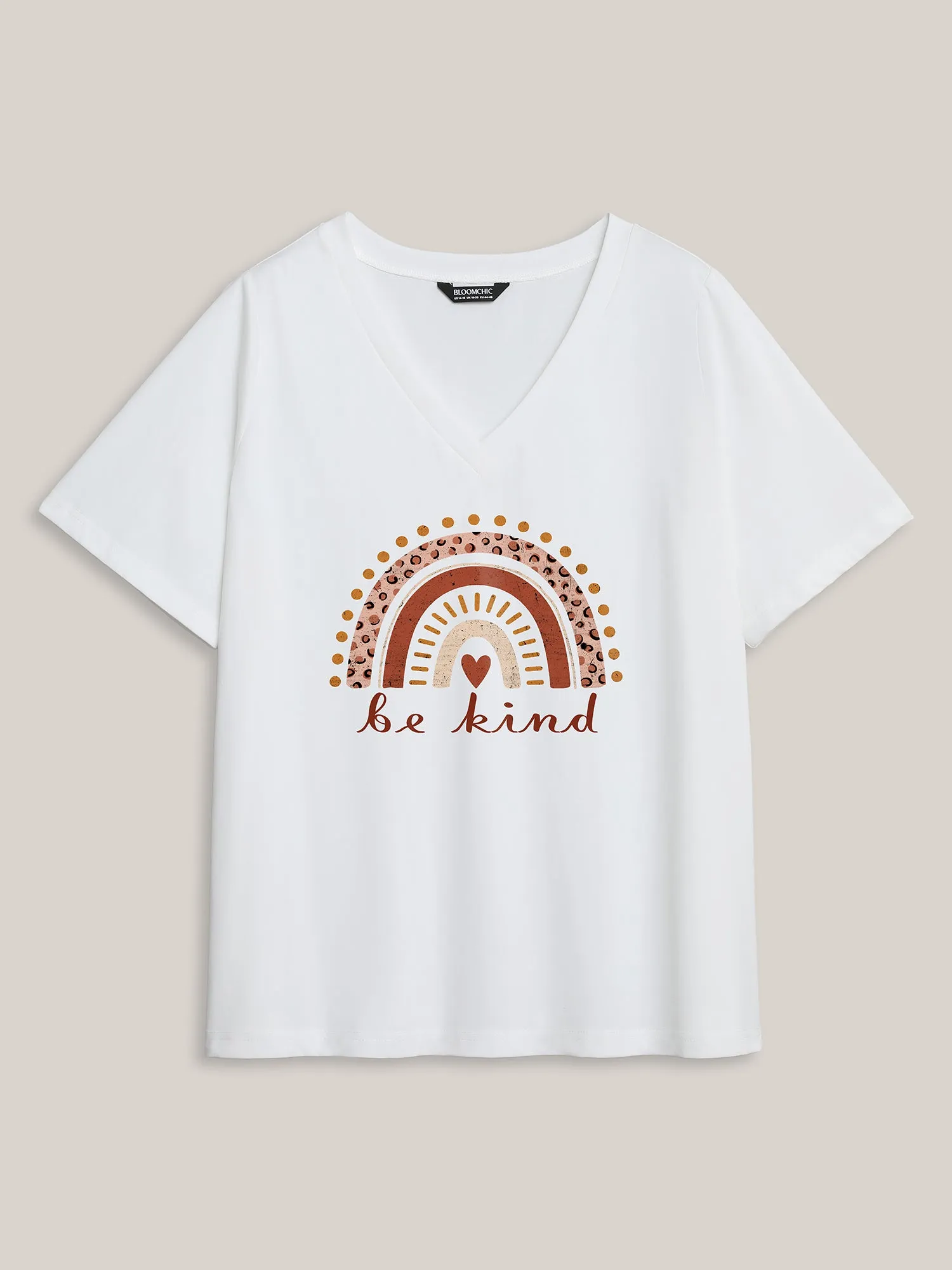 Be Kind Deep V-Neck T-Shirt sold by Bloomchic product image thumbnail 5