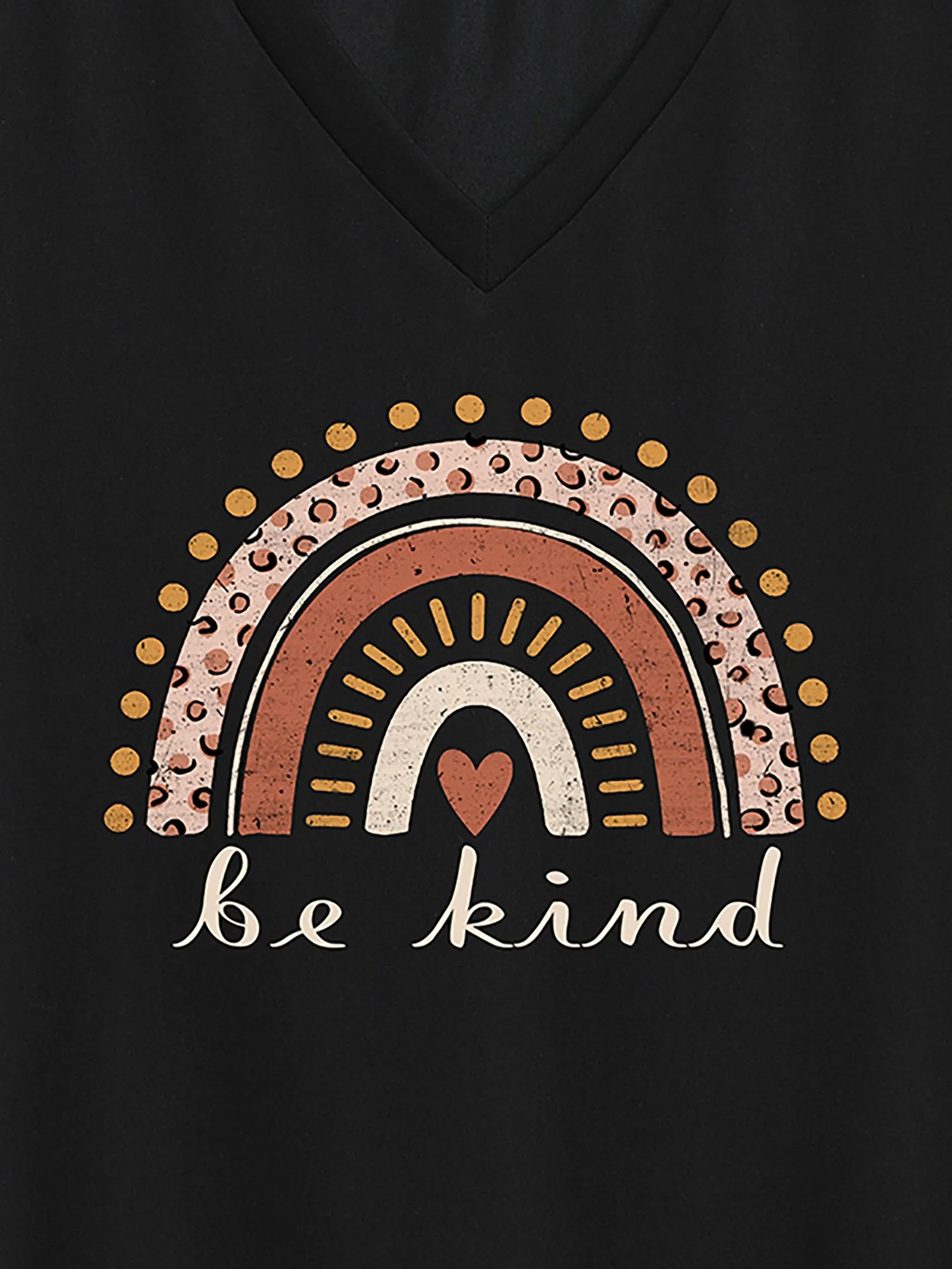 Be Kind Deep V-Neck T-Shirt sold by Bloomchic product image thumbnail 2