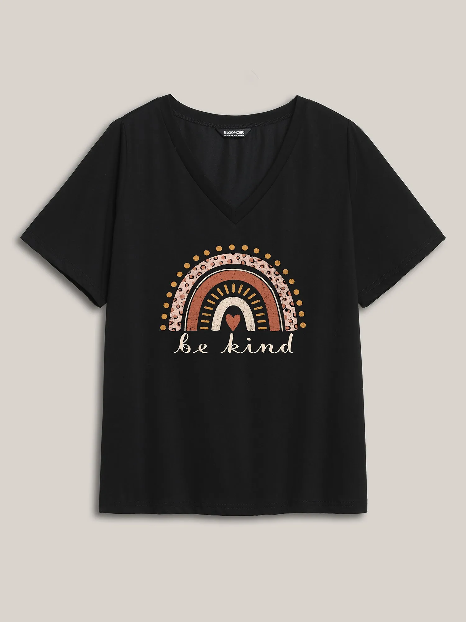 Be Kind Deep V-Neck T-Shirt sold by Bloomchic