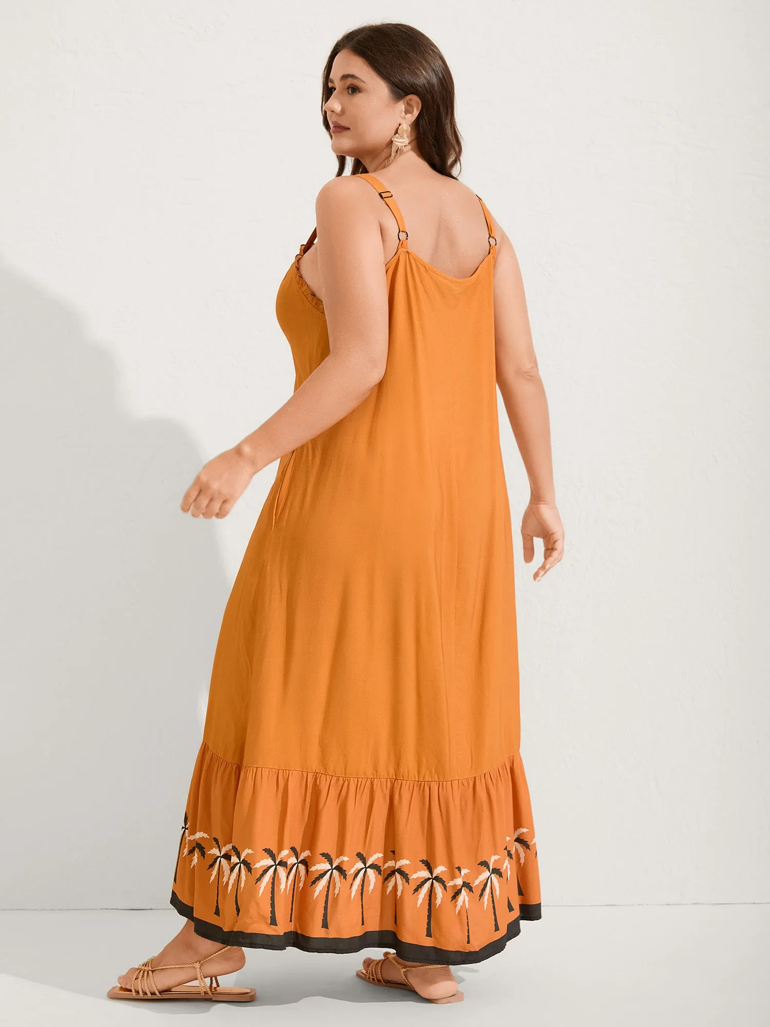 Everything Tropical A-Line Cami Midi Dress sold by Bloomchic product image thumbnail 4