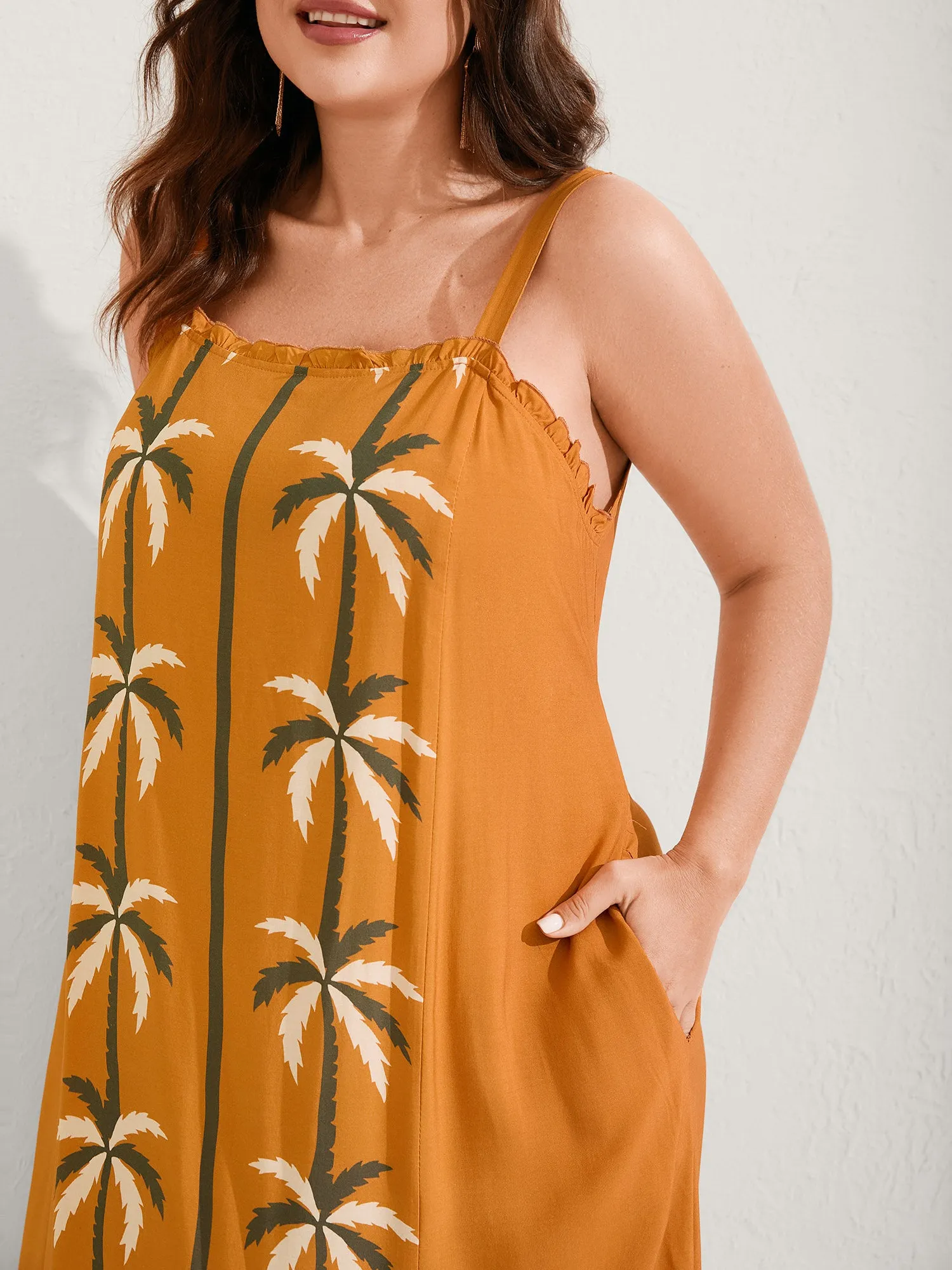 Everything Tropical A-Line Cami Midi Dress sold by Bloomchic product image thumbnail 2