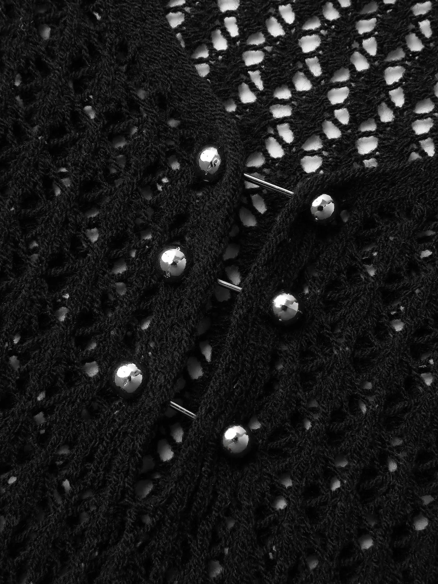 Split Neck Beaded Cut-Out Swim Cover-Up sold by Bloomchic product image thumbnail 5