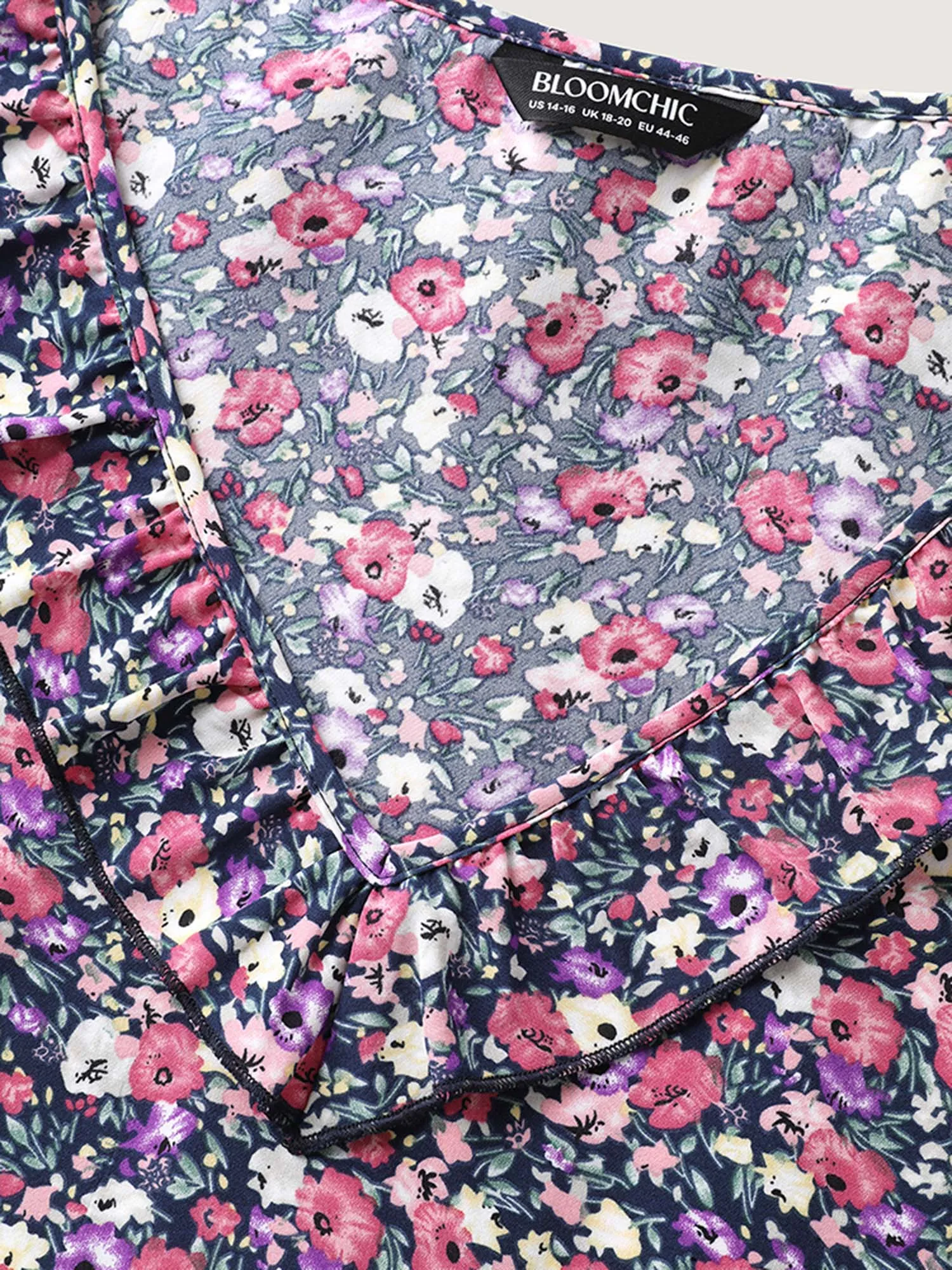 Floral Print Lotus Neck Tank Top sold by Bloomchic product image thumbnail 5