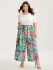 Groovy Floral Print Wide-Leg Pants sold by Bloomchic