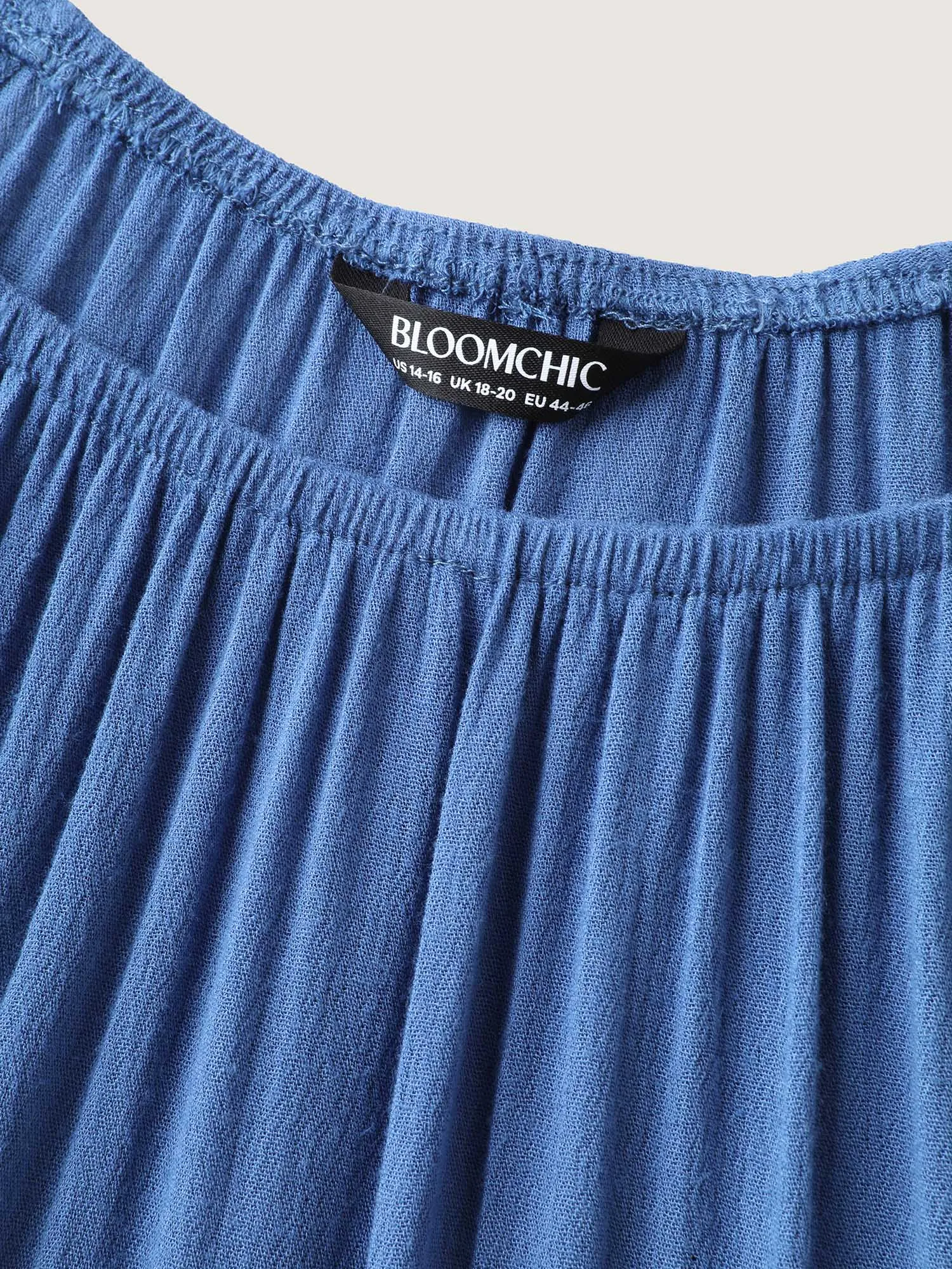 Rayon Lace Trim Solid Relaxed Blouse sold by Bloomchic product image thumbnail 5