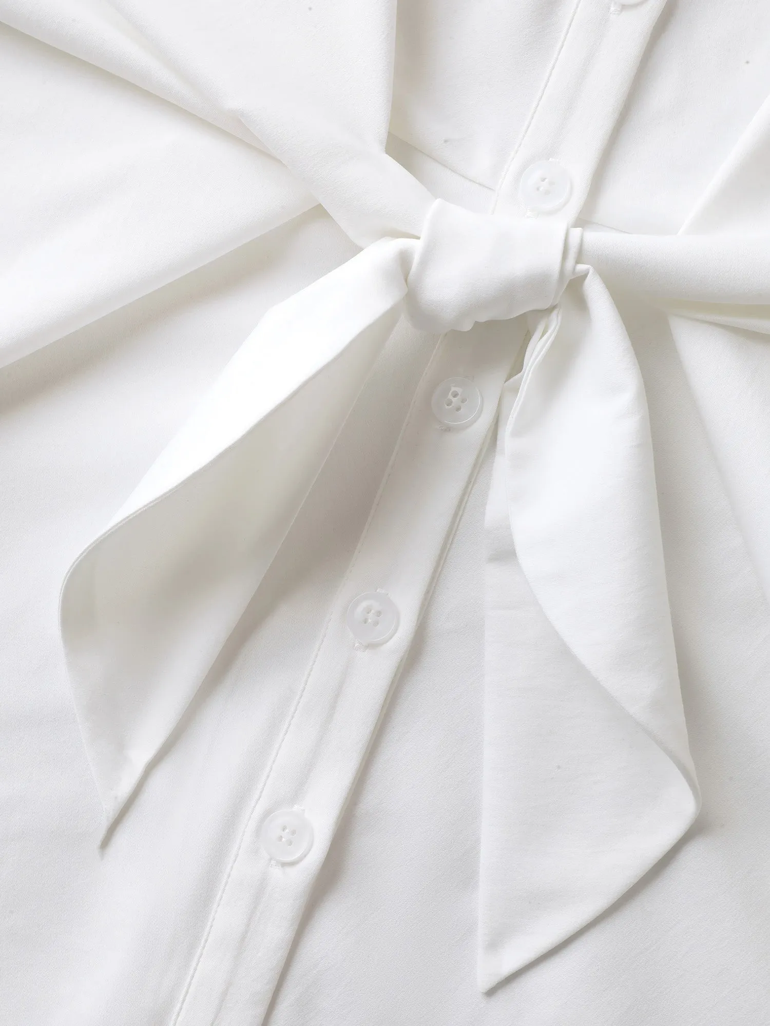 Knotted Front Asymmetrical Hem Blouse sold by Bloomchic product image thumbnail 5