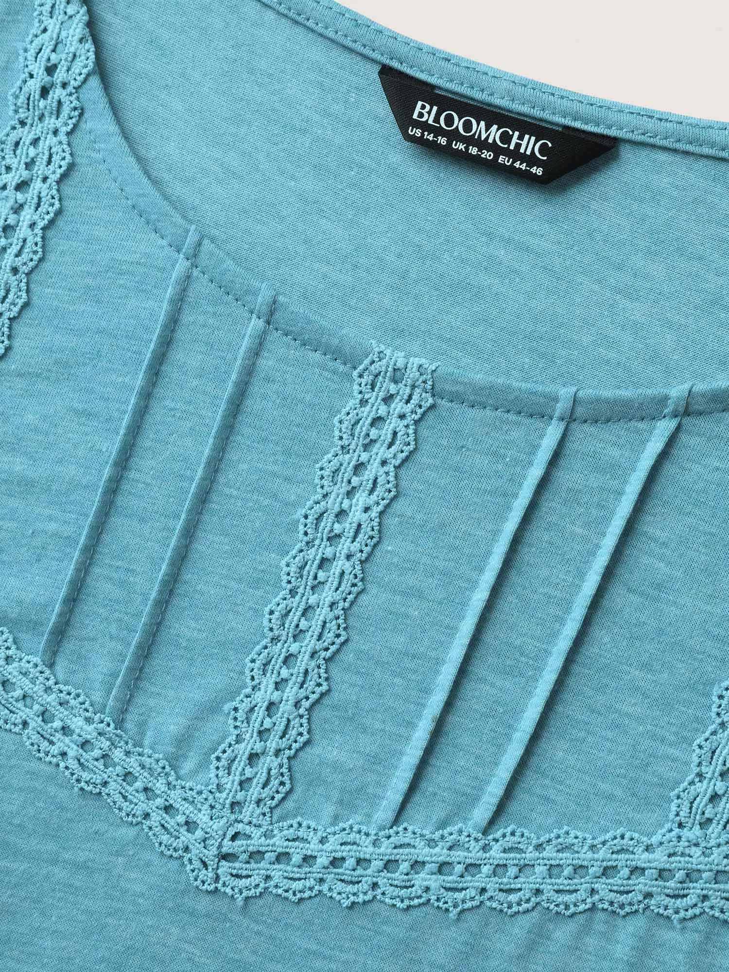 Lace Toothpick Pleat Solid Top sold by Bloomchic product image thumbnail 5