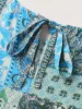 Boho Print Halter Neck Pockets Midi Dress sold by Bloomchic