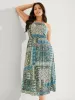 Boho Print Halter Neck Pockets Midi Dress sold by Bloomchic