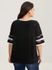 Stretchy Color Block Plain Knit Top sold by Bloomchic