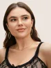 Cubic Zirconia Decor Hoop Earrings sold by Bloomchic