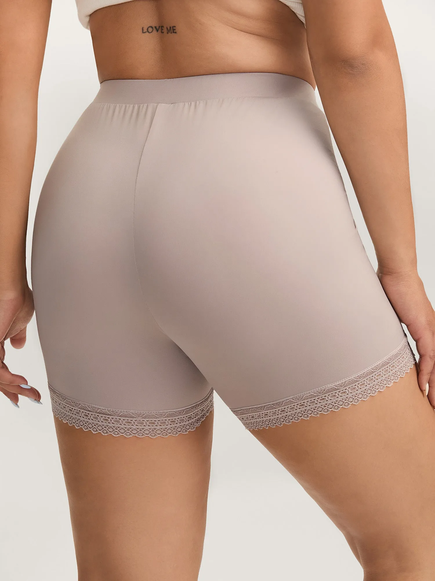 Supersoft Stretchy Lace Hem Shorts sold by Bloomchic product image thumbnail 3