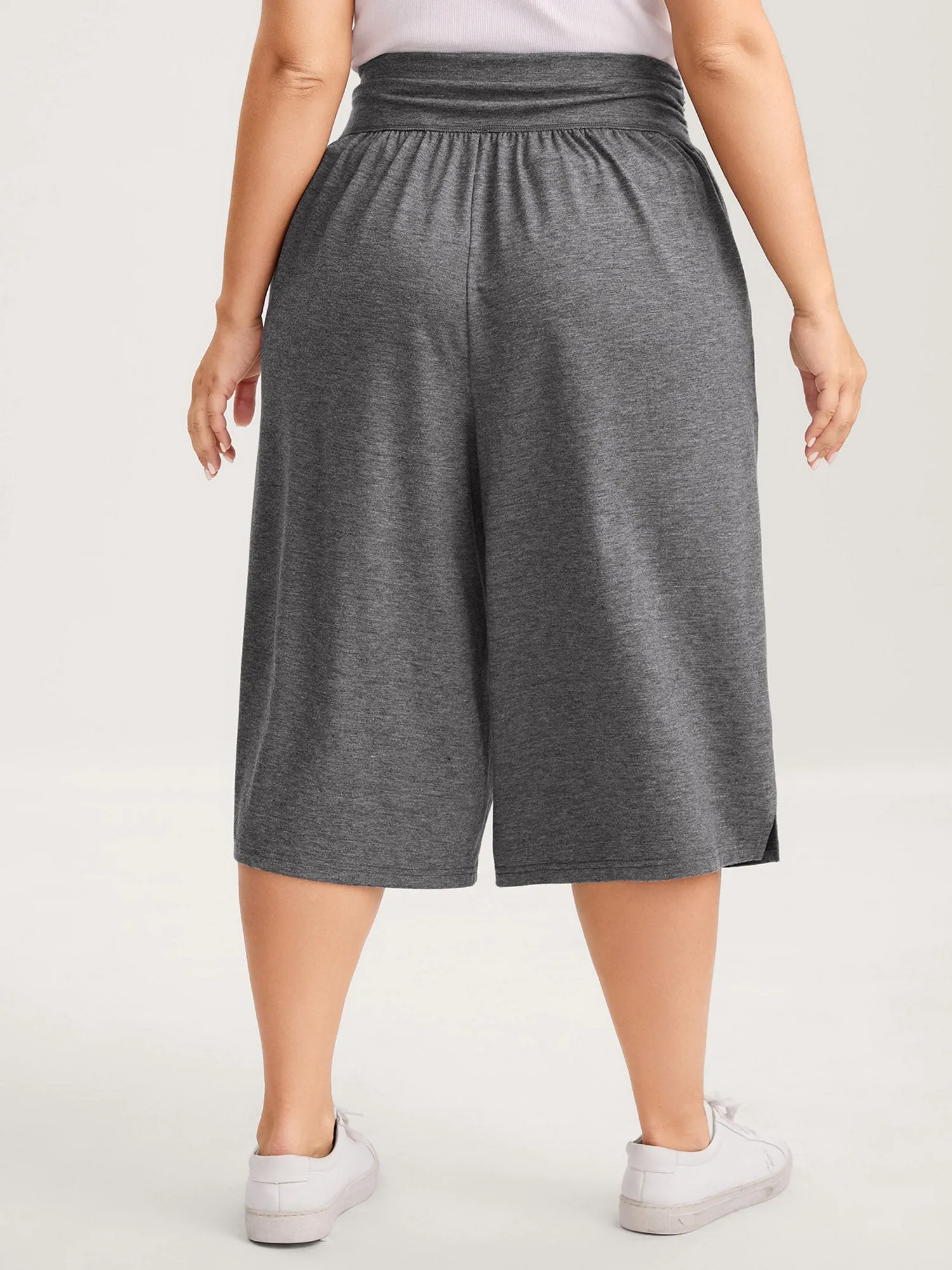 Supersoft Stretchy Pleated Waist Straight-Leg Pants sold by Bloomchic product image thumbnail 4