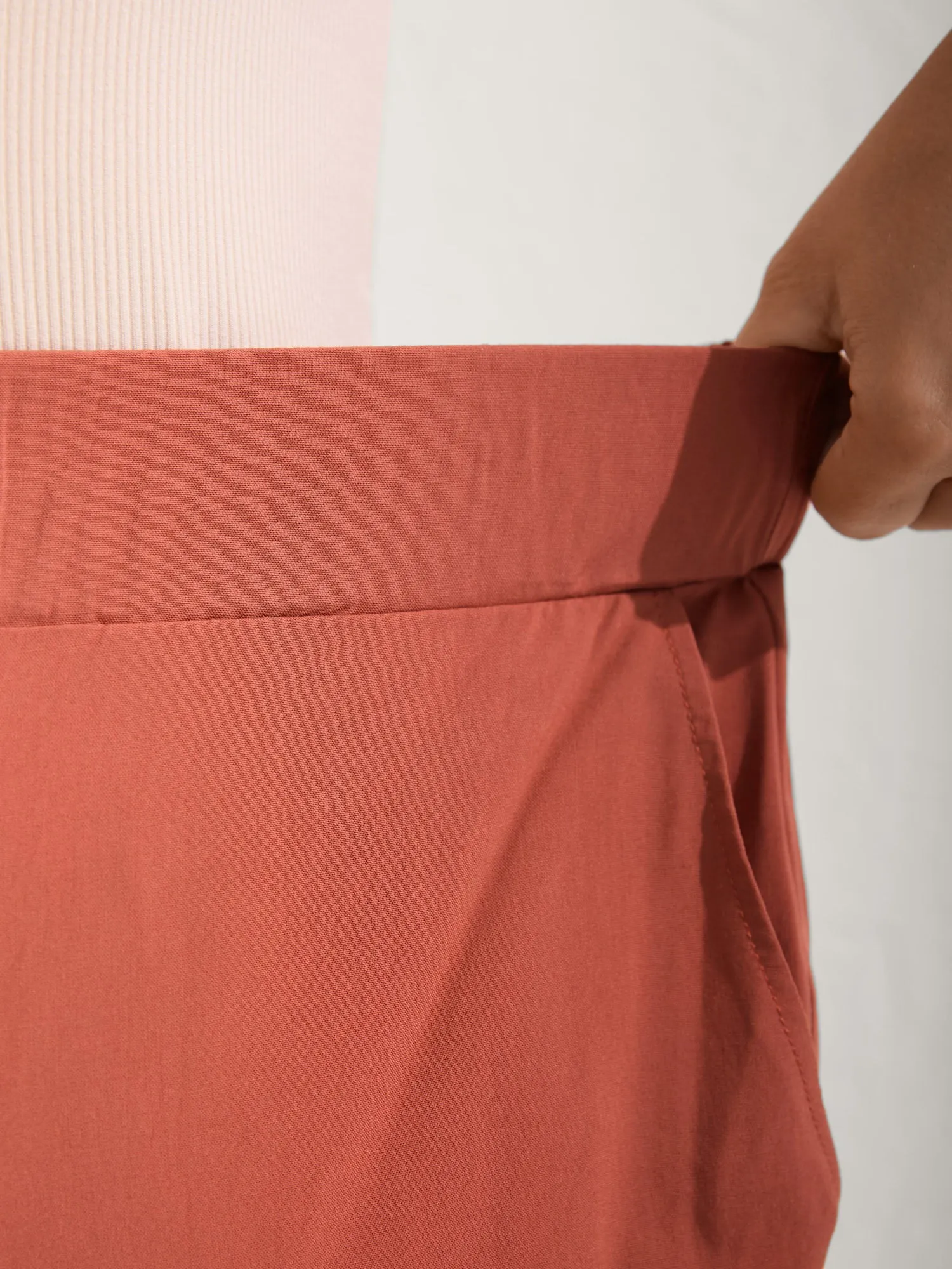 Lace Trim Plain Straight-Leg Pants sold by Bloomchic product image thumbnail 3