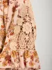 Floral Print Lace V-Neck Blouse sold by Bloomchic
