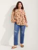Floral Print Lace V-Neck Blouse sold by Bloomchic