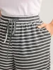 Stripe Print Drawstring Straight-Leg Shorts sold by Bloomchic