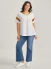 Color Contrast Shirred Flowy Top sold by Bloomchic