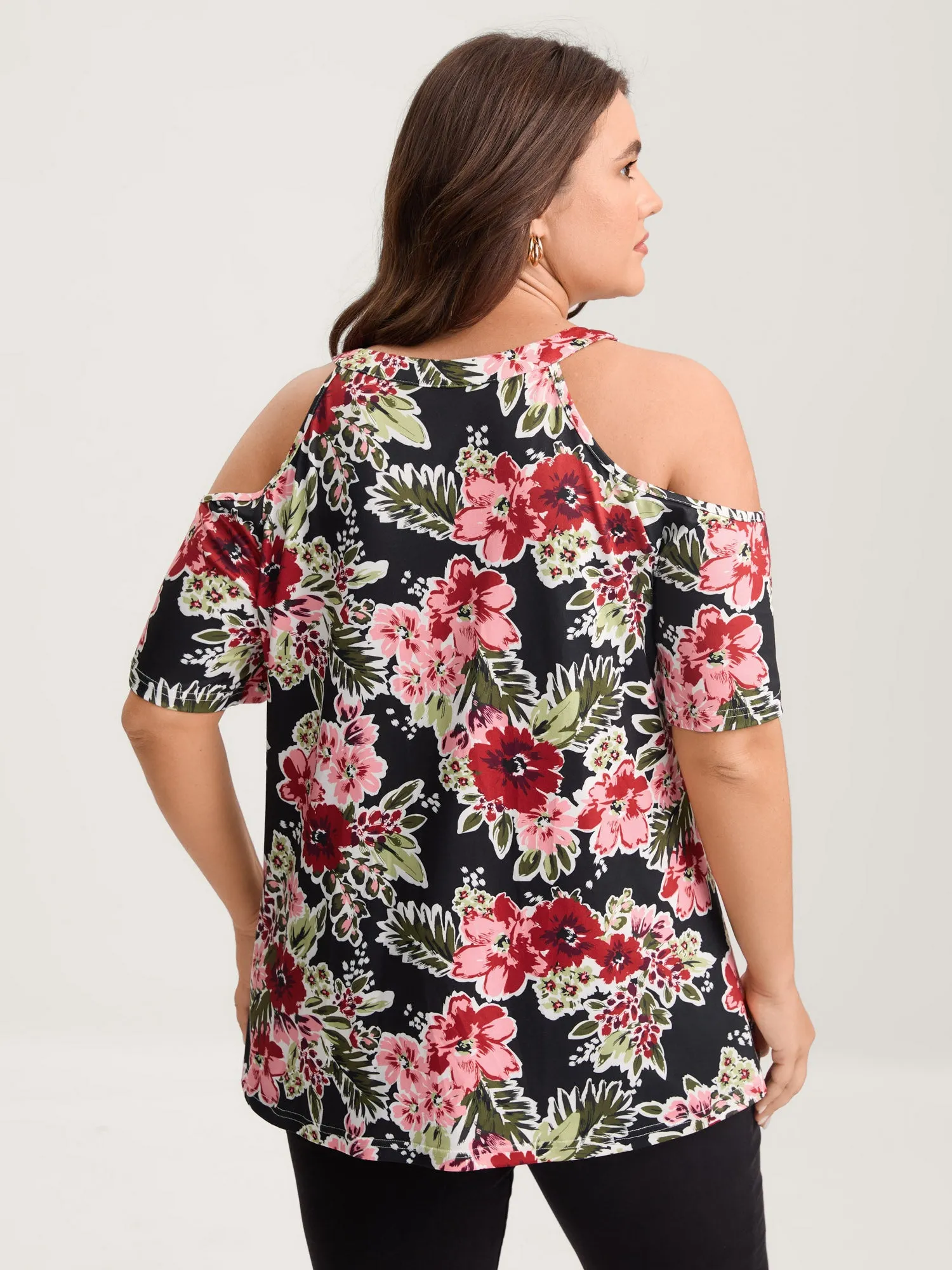 Large Floral Print Off-Shoulder Top sold by Bloomchic product image thumbnail 4