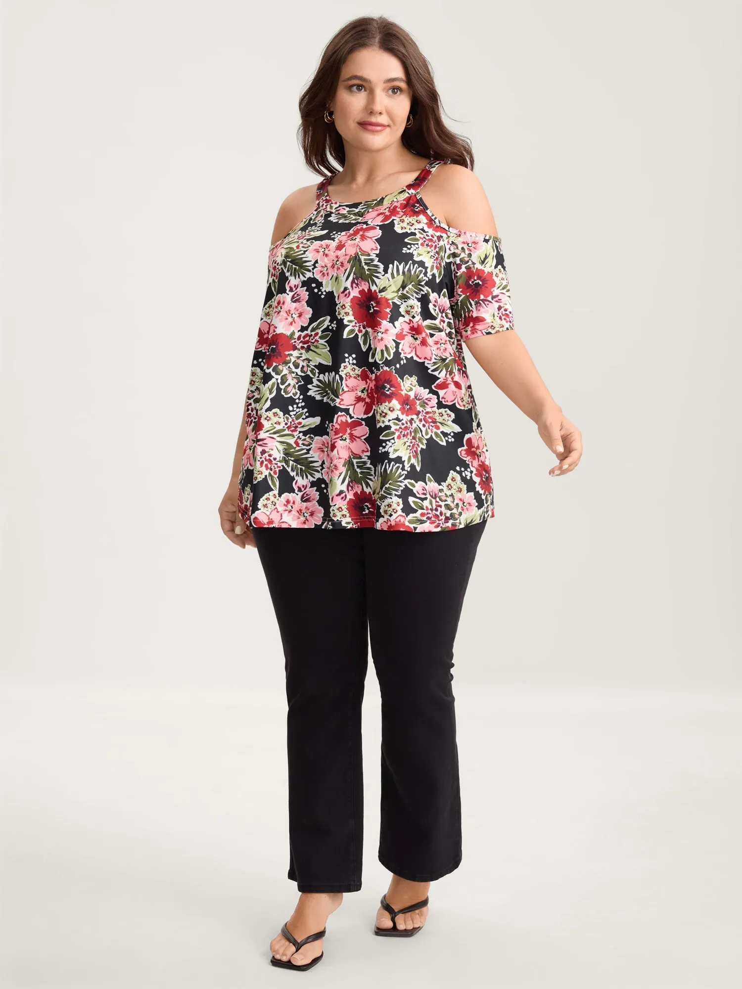 Large Floral Print Off-Shoulder Top sold by Bloomchic product image thumbnail 3