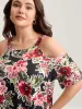 Large Floral Print Off-Shoulder Top sold by Bloomchic