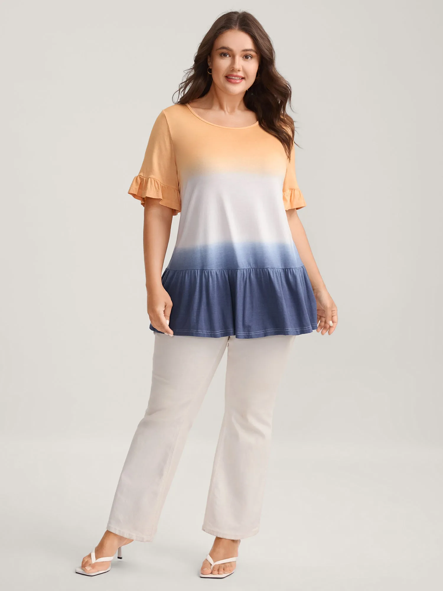 Rayon Ombre Tiered Hem Top sold by Bloomchic product image thumbnail 3