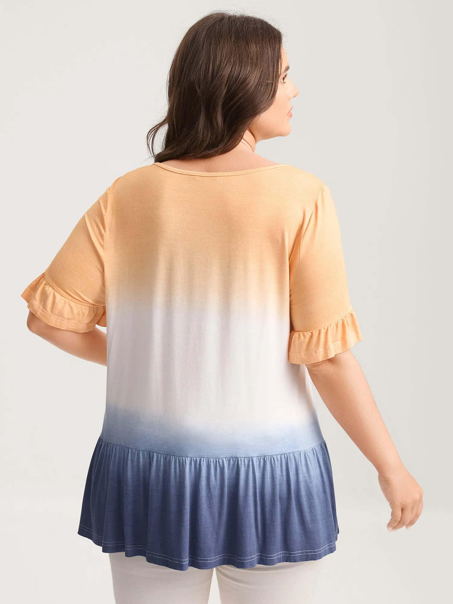 Rayon Ombre Tiered Hem Top sold by Bloomchic product image thumbnail 4