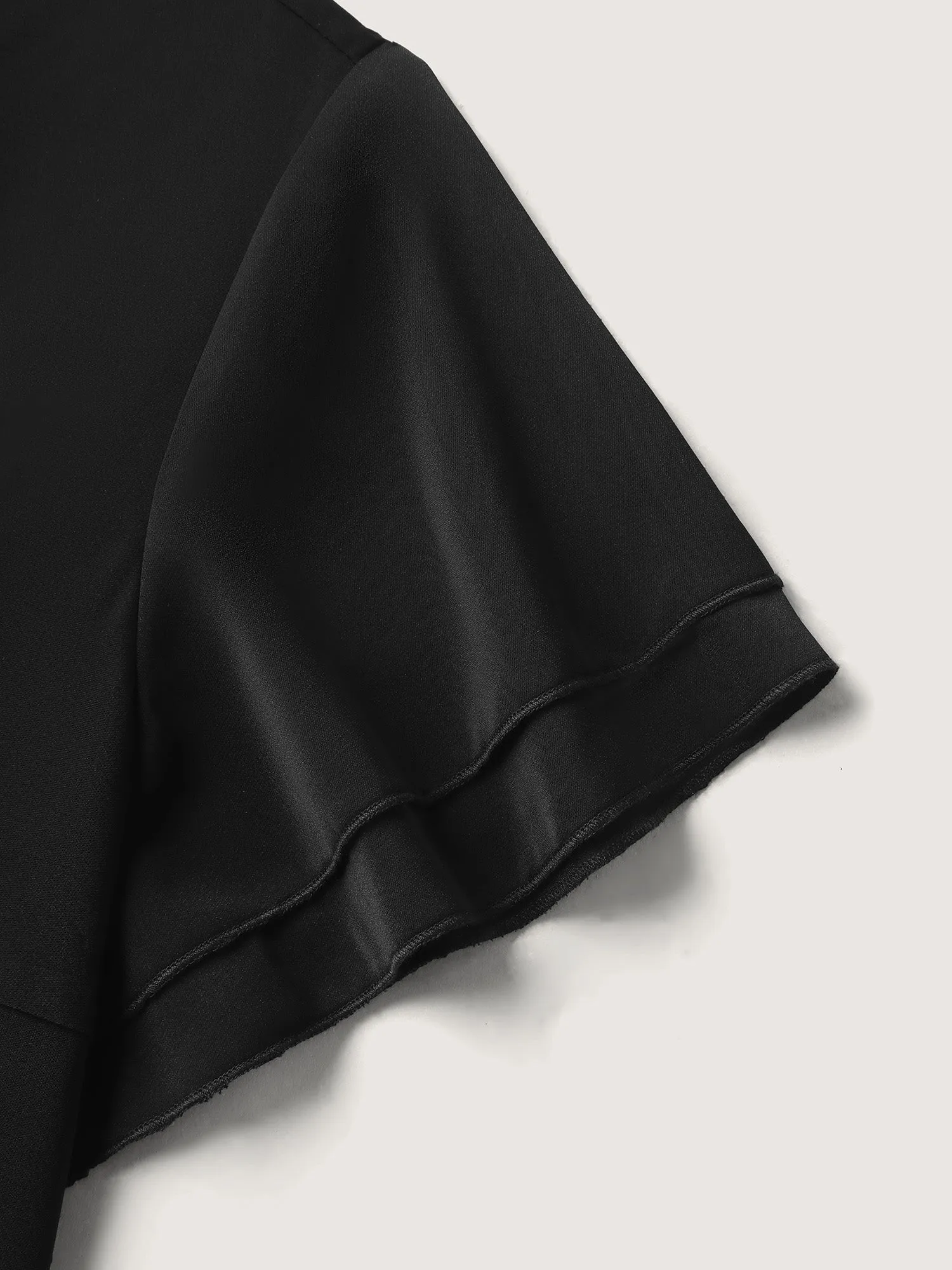 Crossover Bodice Plicated Detail Midi Dress sold by Bloomchic product image thumbnail 5