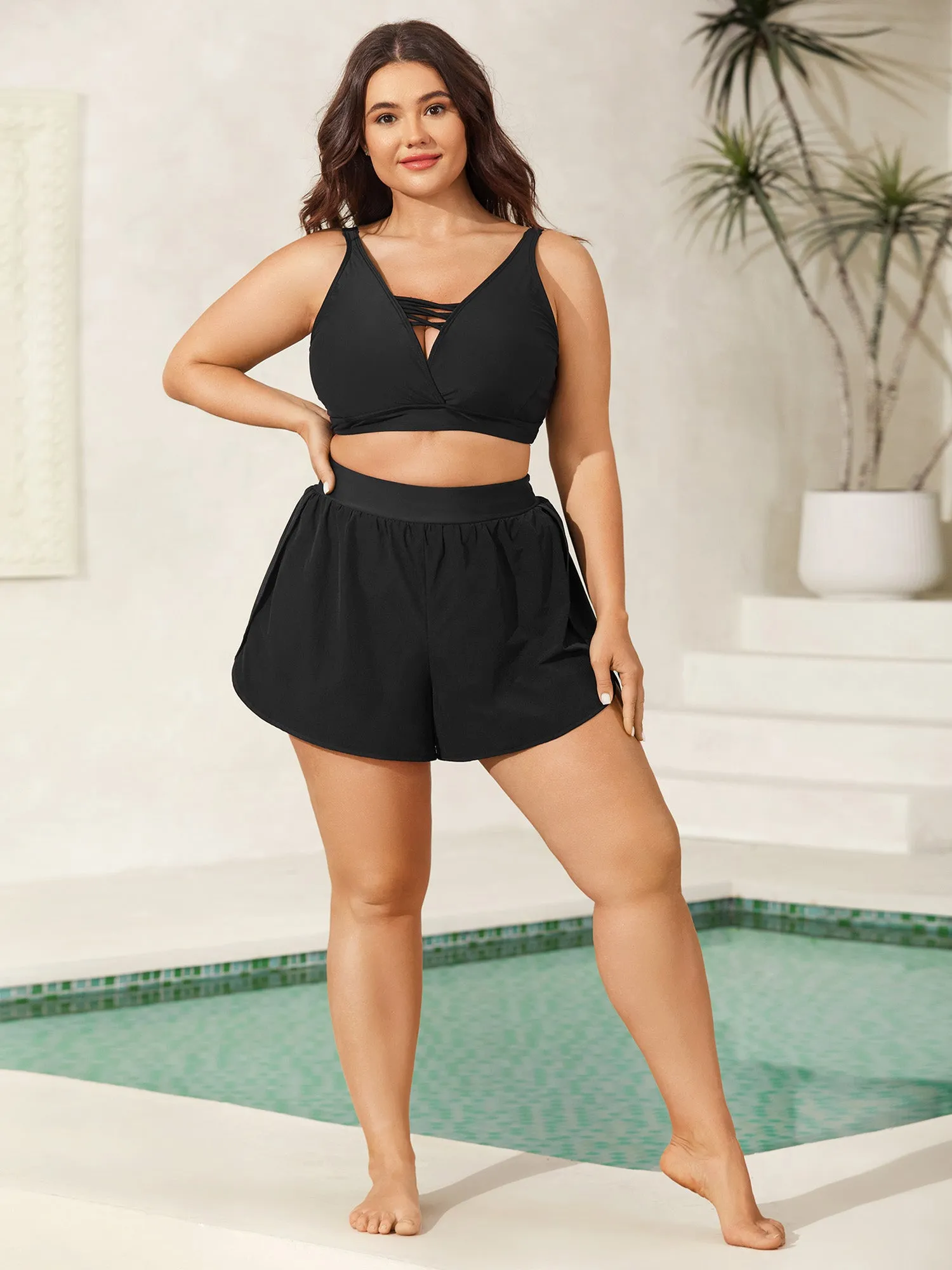 Bud-Shape Overlap Hem Swim Bottoms sold by Bloomchic product image thumbnail 3