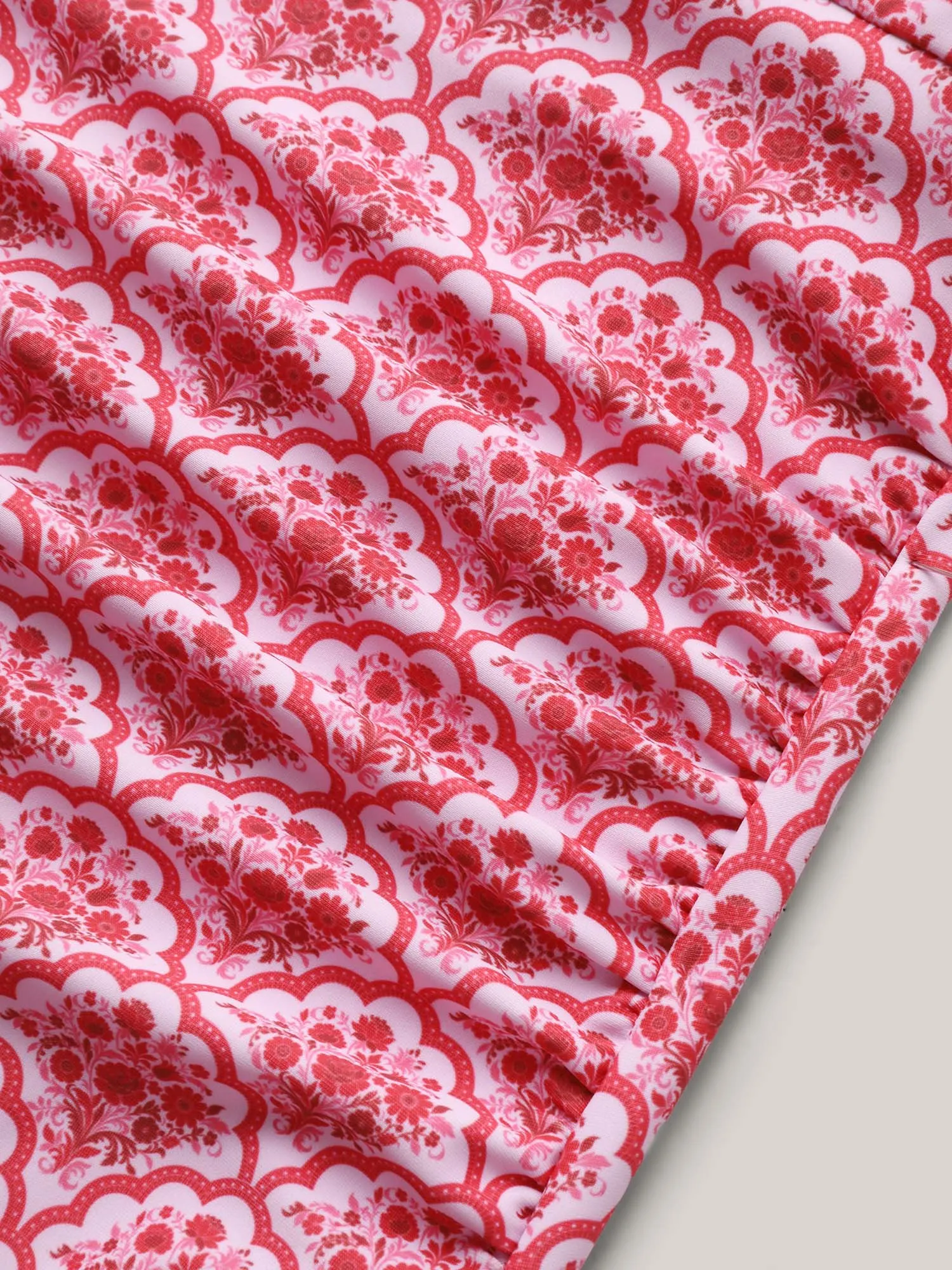 Geometric Print Ruched One-Piece Swimsuit sold by Bloomchic product image thumbnail 5