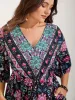 Rayon Floral Print Pockets Midi Dress sold by Bloomchic