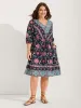 Rayon Floral Print Pockets Midi Dress sold by Bloomchic