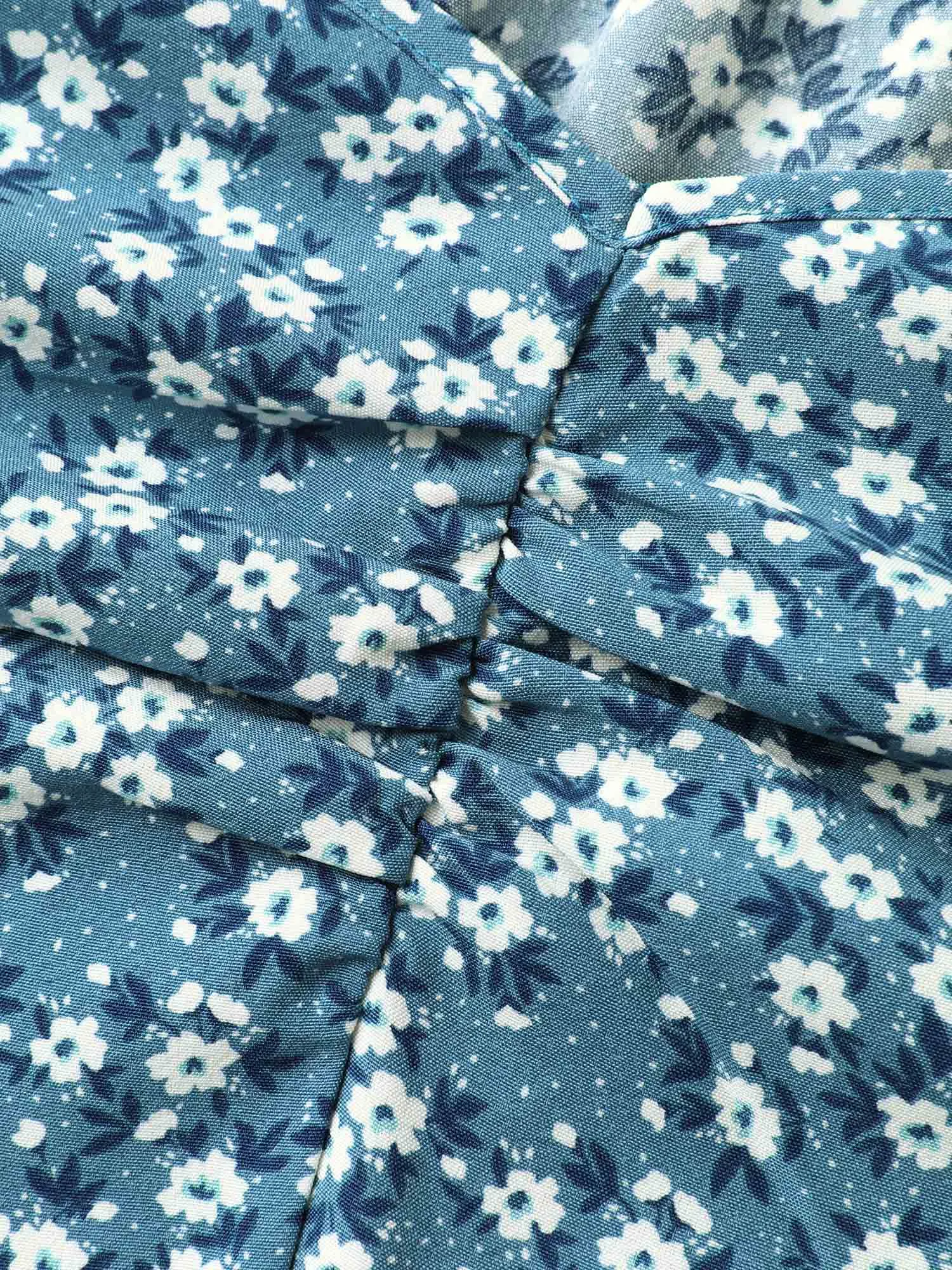 Ditsy Floral Print Layered Ruffled Sleeve Dress sold by Bloomchic product image thumbnail 5