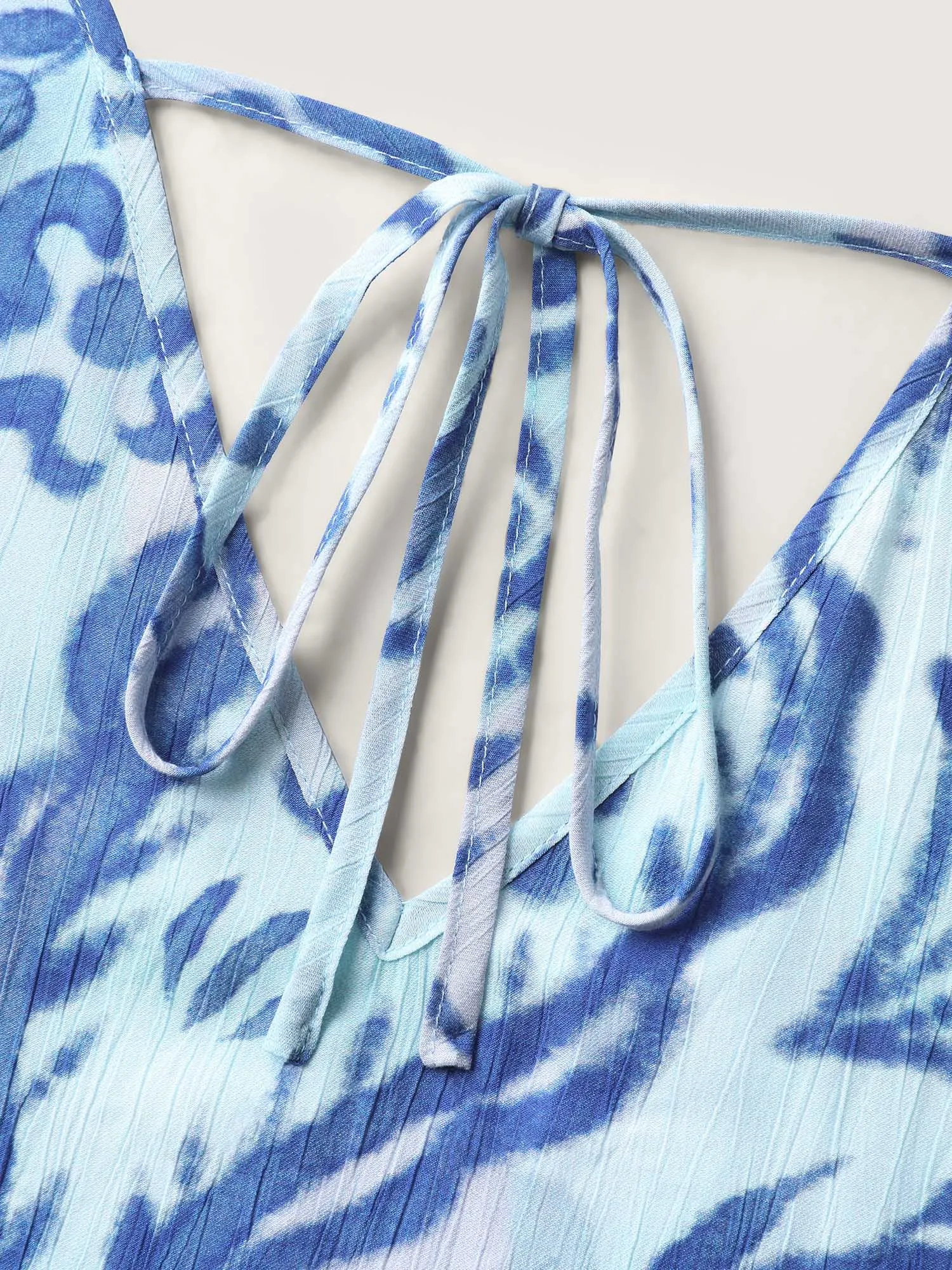 Paisley Print Ombre Back-Tie Midi Dress sold by Bloomchic product image thumbnail 5