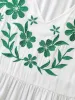 Floral Embroidery Flared Flowy Blouse sold by Bloomchic