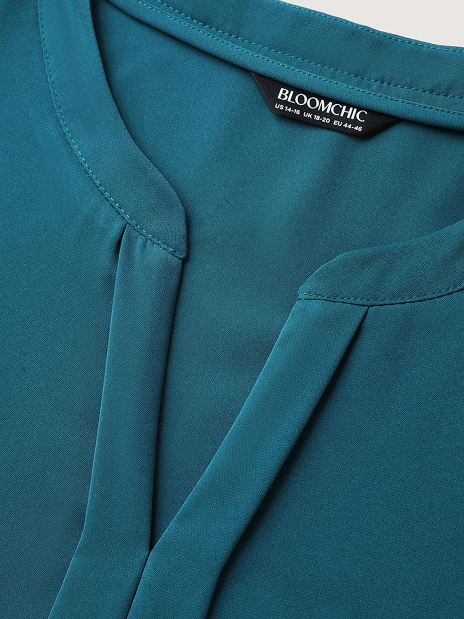 Shirred Puffy Sleeve Solid Blouse sold by Bloomchic product image thumbnail 5