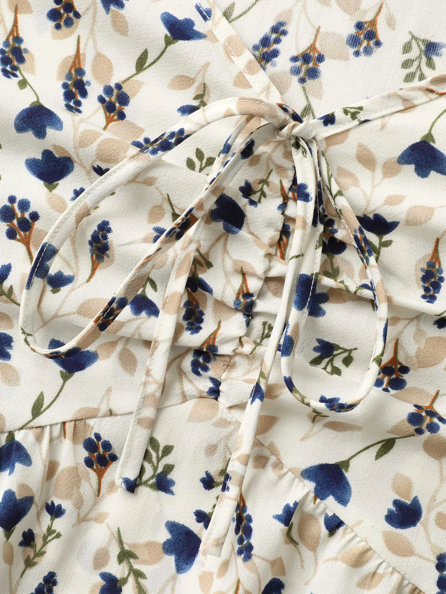 Bust-Comfort Floral Print Tie Blouse sold by Bloomchic product image thumbnail 5