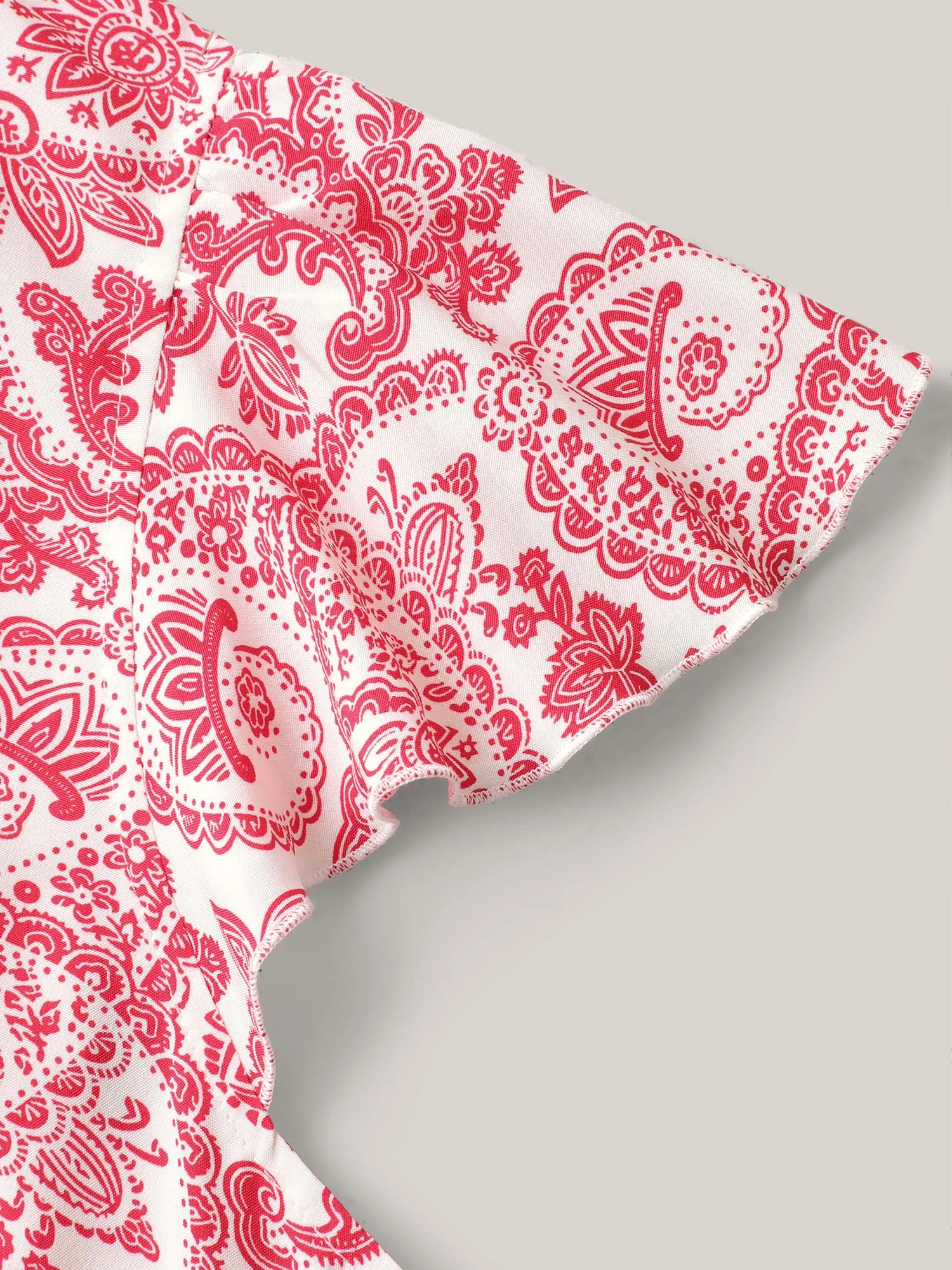 Paisley Print Notched Collar Blouse sold by Bloomchic product image thumbnail 5