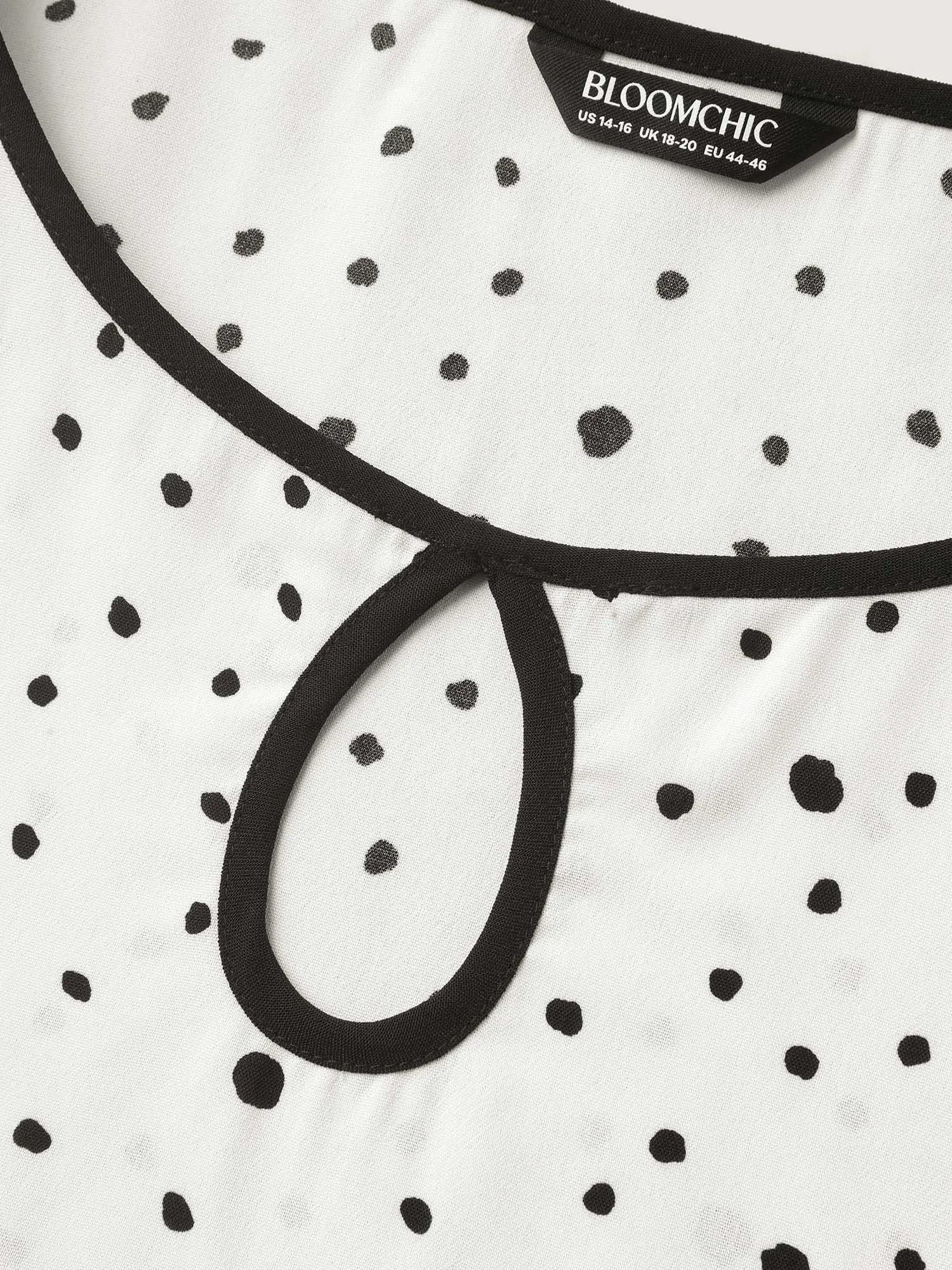 Polka Dots Contrast Layered Sleeve Blouse sold by Bloomchic product image thumbnail 5