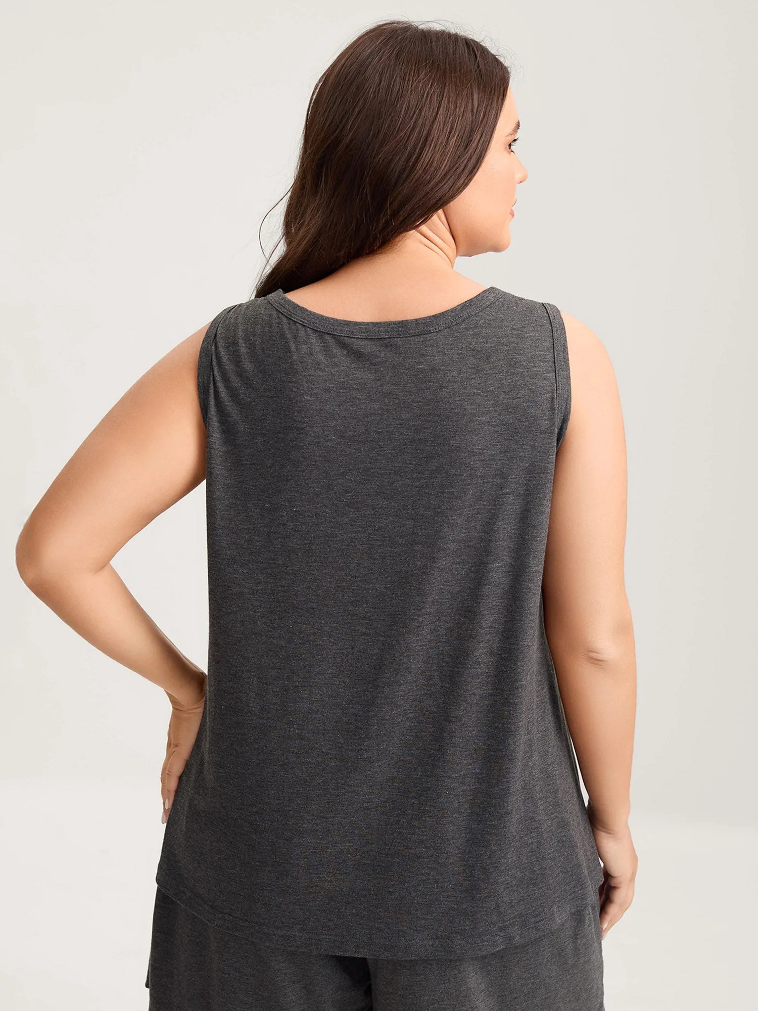 Star & Moon Print Solid Tank Top sold by Bloomchic product image thumbnail 4